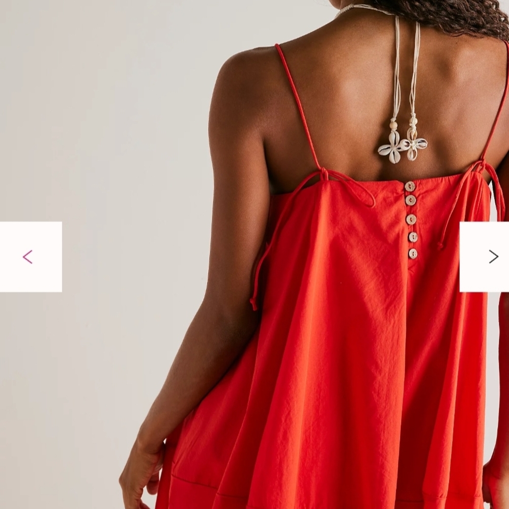 Free PEOPLE Struttin MINI Medium Red Dress - Picture 2 of 8